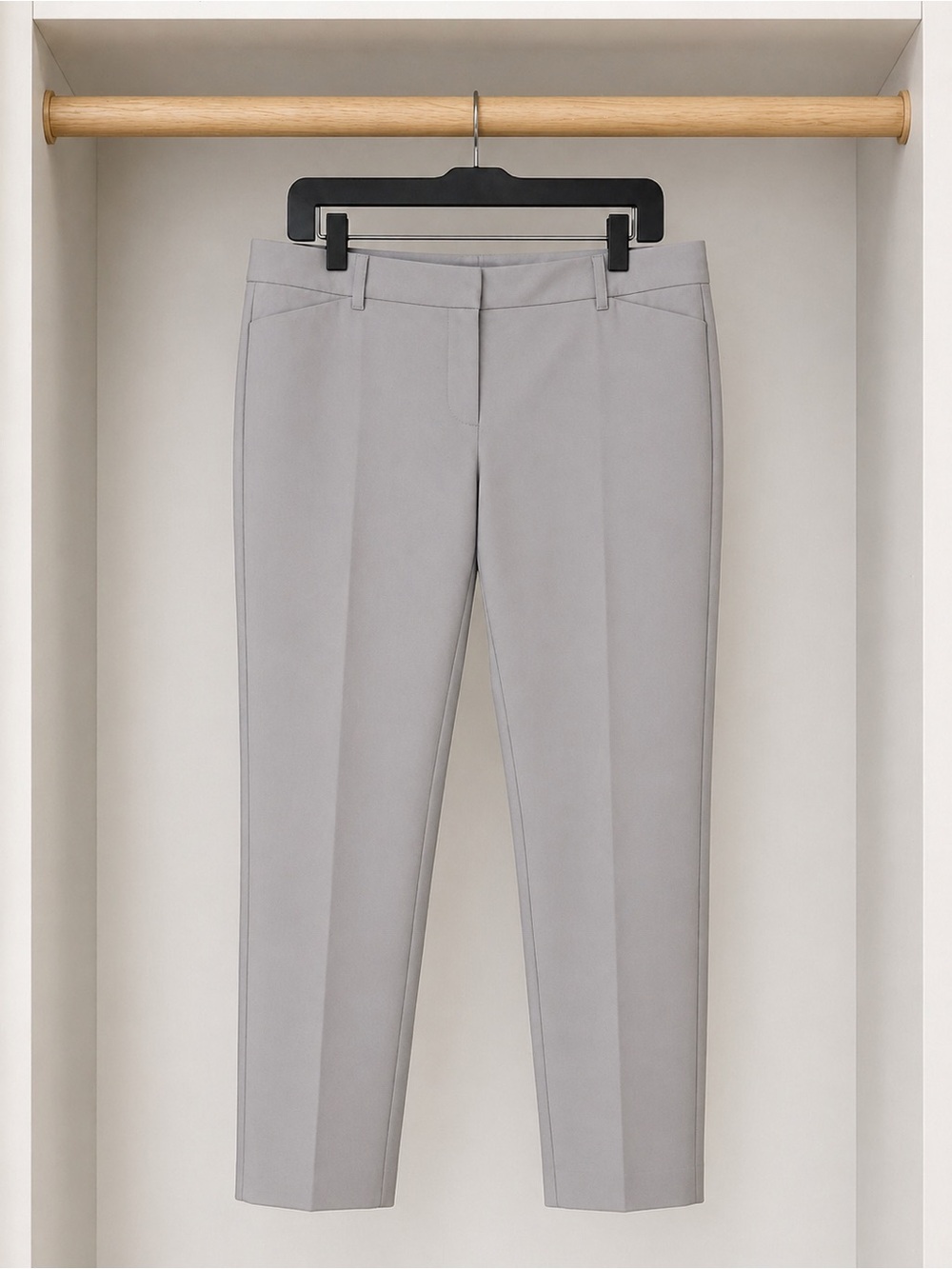 Liz Claiborne Emma Classic Slim Leg Pants Women’s Size 16 Gray Career Stretch